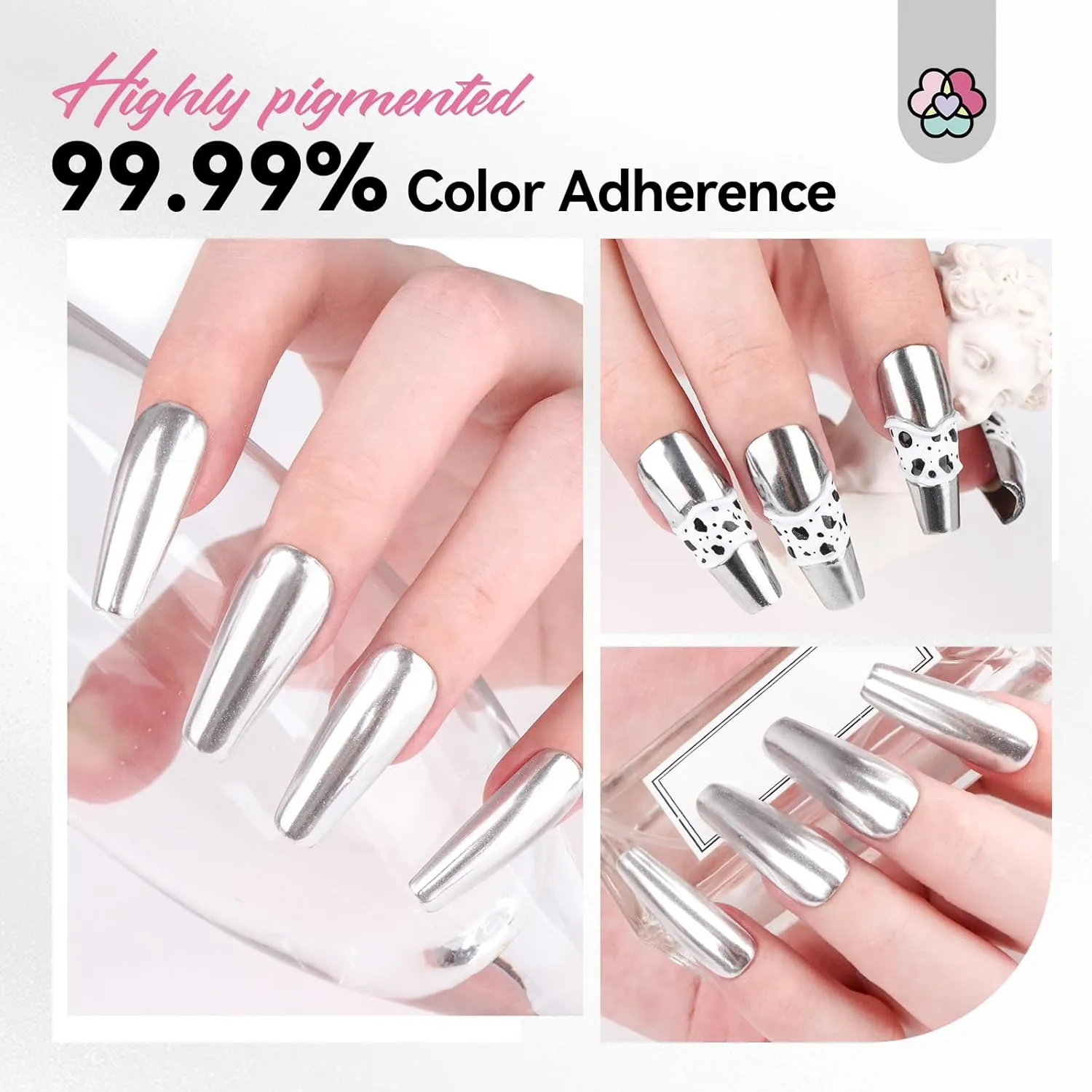 Saviland Silver Chrome Polvere Cromata Specchio 1g Argento