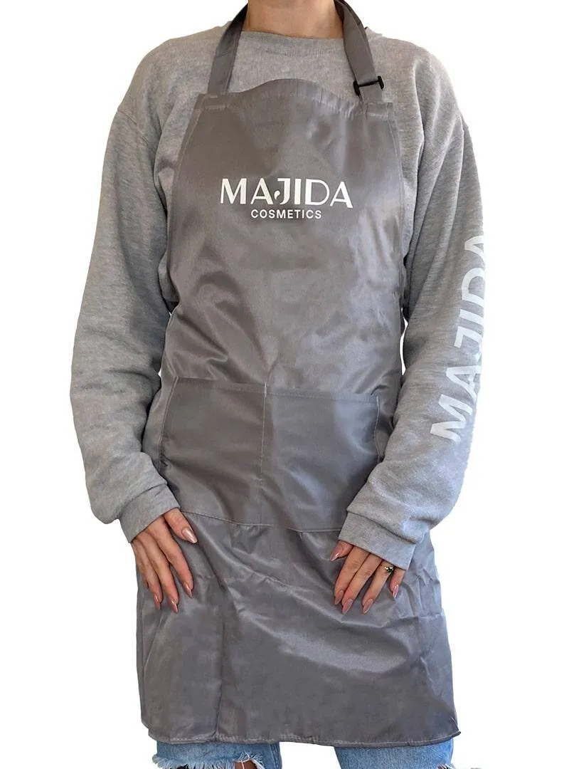 Majida Grembiule da Lavoro Grigio 67x78 cm Poliestere Lavabile