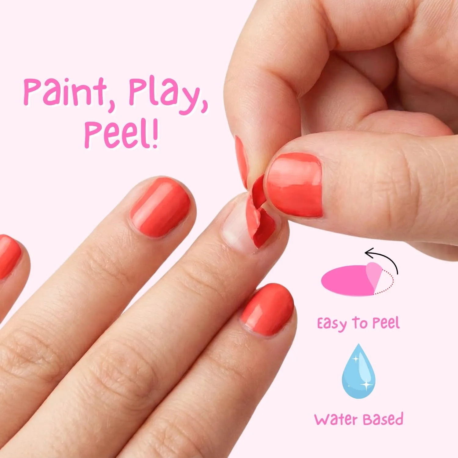 Miss Nella Cherry Macaroon smalto peel off corallo bambina