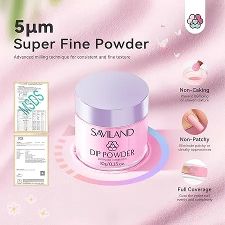 Saviland Dip Powder kit 20 colori con fresa e liquidi