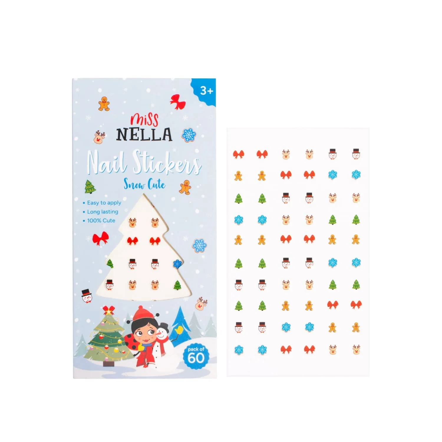 Miss Nella Nail Stickers adesivi unghie bambina 60 pezzi fantasia
