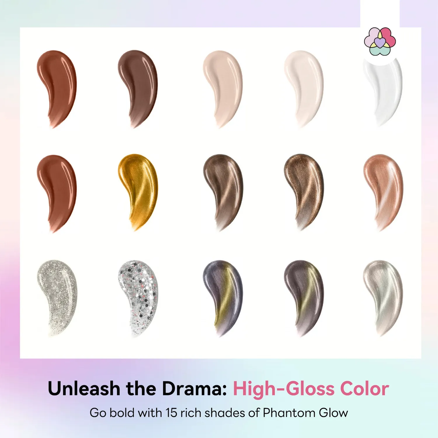 Saviland polygel unghie kit 15 colori cat eye marroni