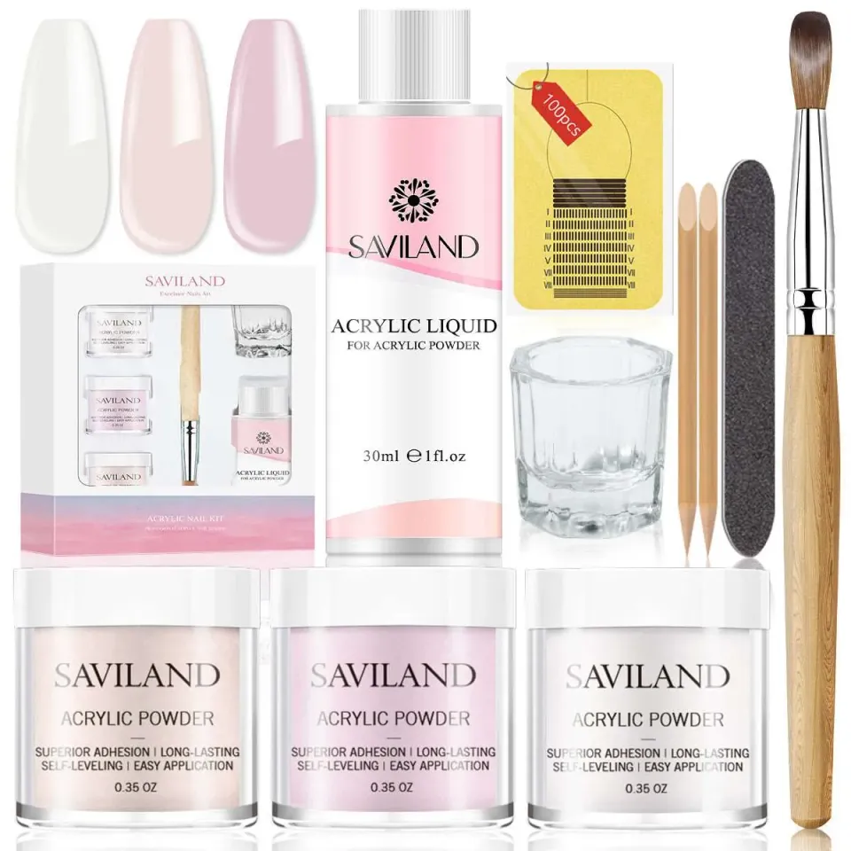 Saviland Kit Unghie Acriliche Basic Starter Pratica Casa
