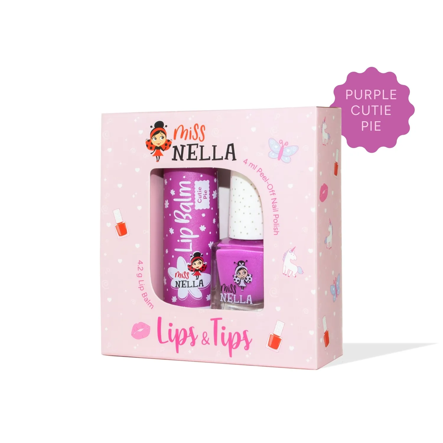 Miss Nella Lips & Tips Duo set smalto bimba Pink Honey Bunny atossico