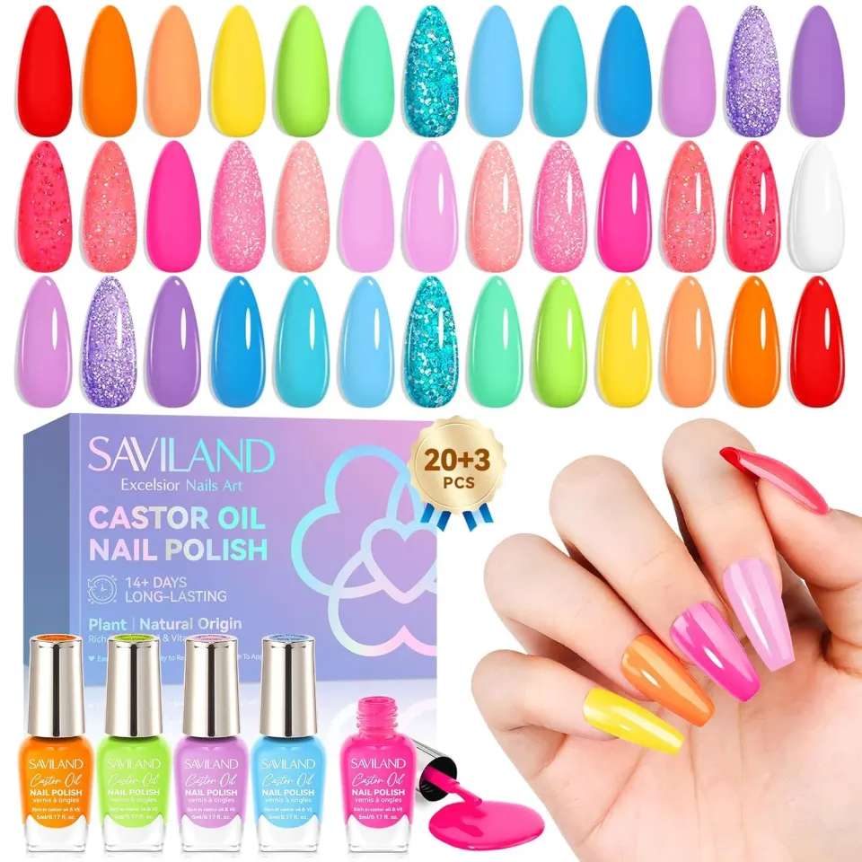 Saviland Smalto Neon coprente set 20+3 rapida asciugatura