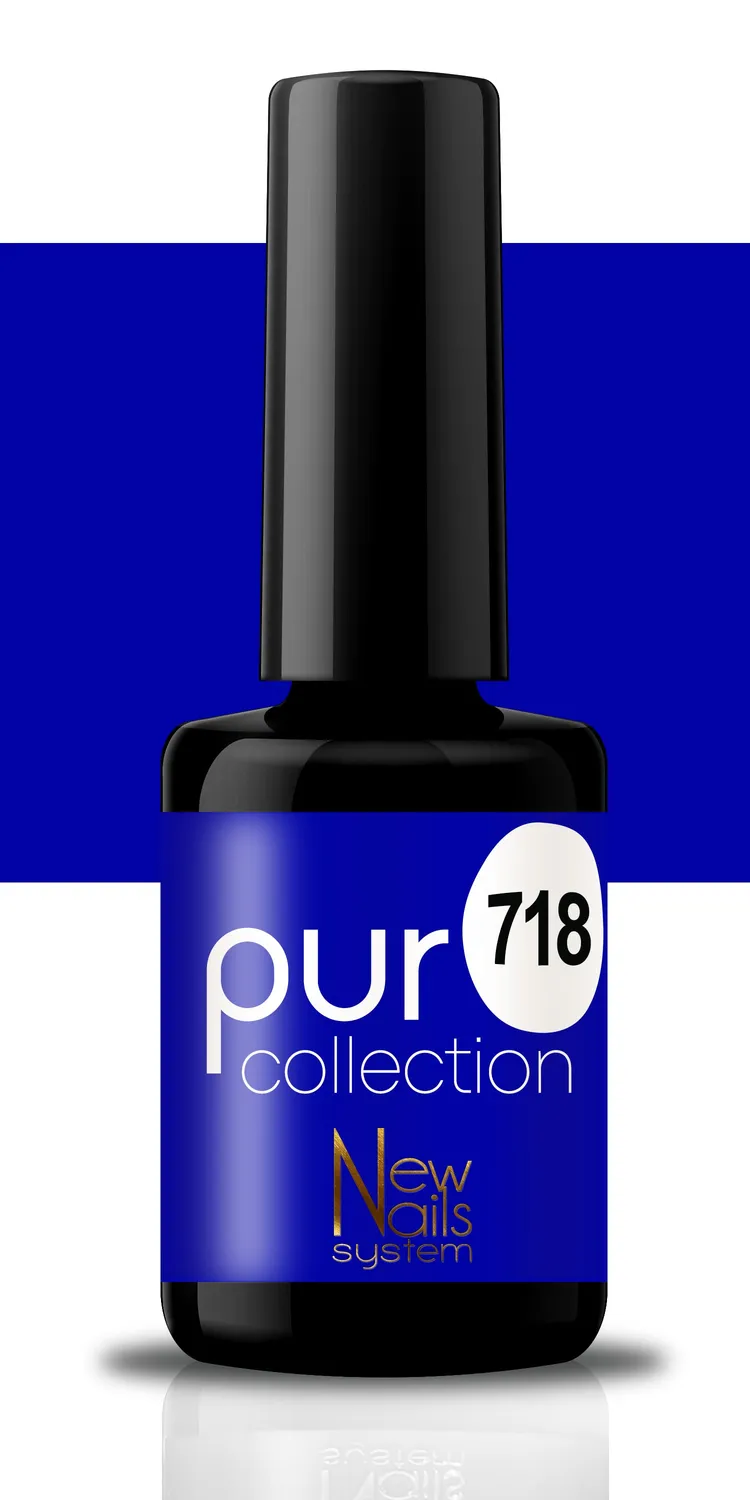 New Nails System Blues 718 smalto semipermanente blu elettrico
