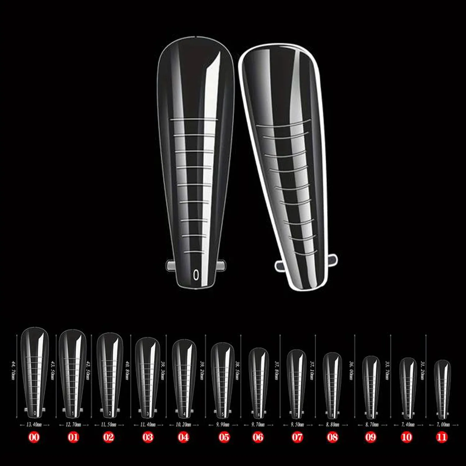 New Nails System Medium Coffin dual form ballerina 120 pz