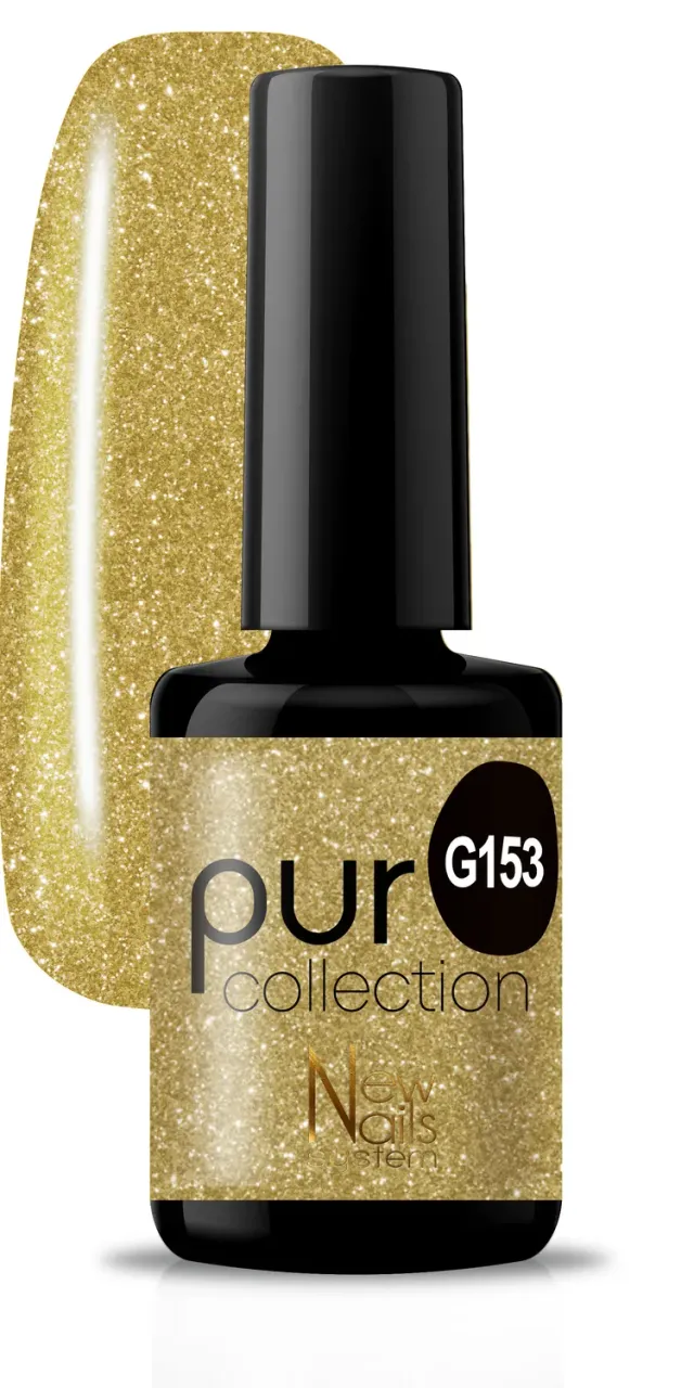 New Nails System Secret Stars G153 smalto semipermanente oro glitter