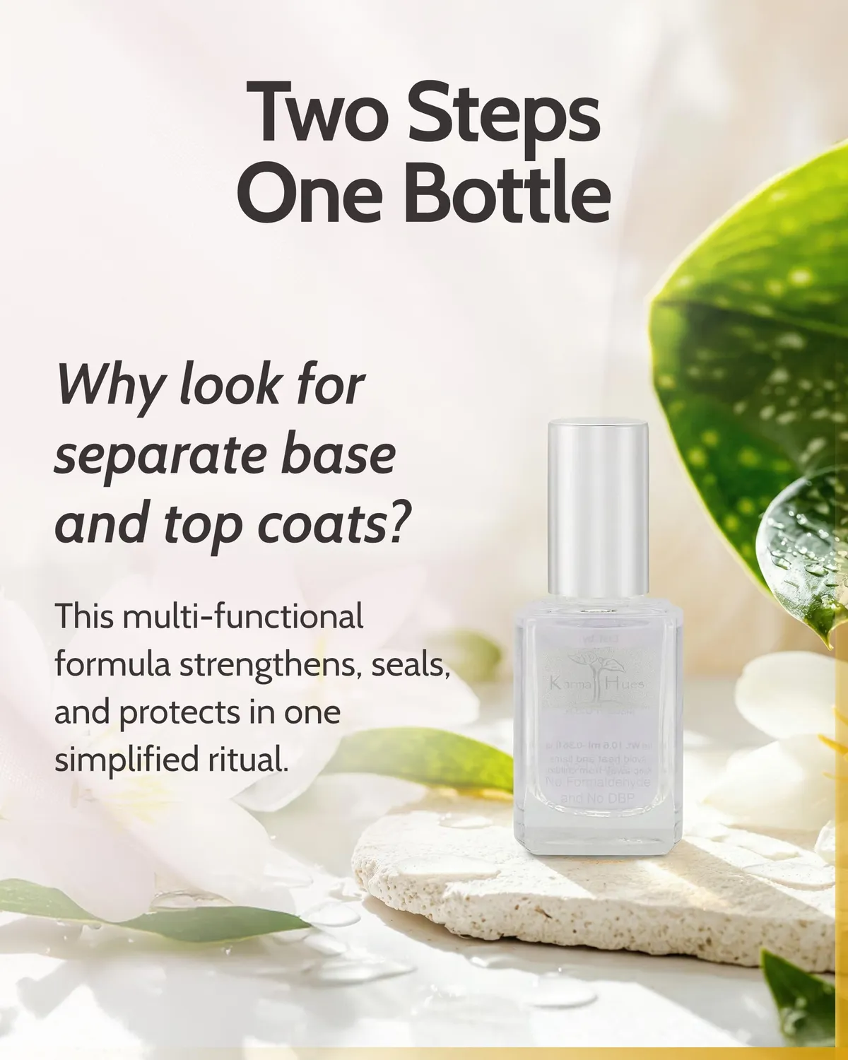Karma Organic Due in Uno base e top coat trasparente