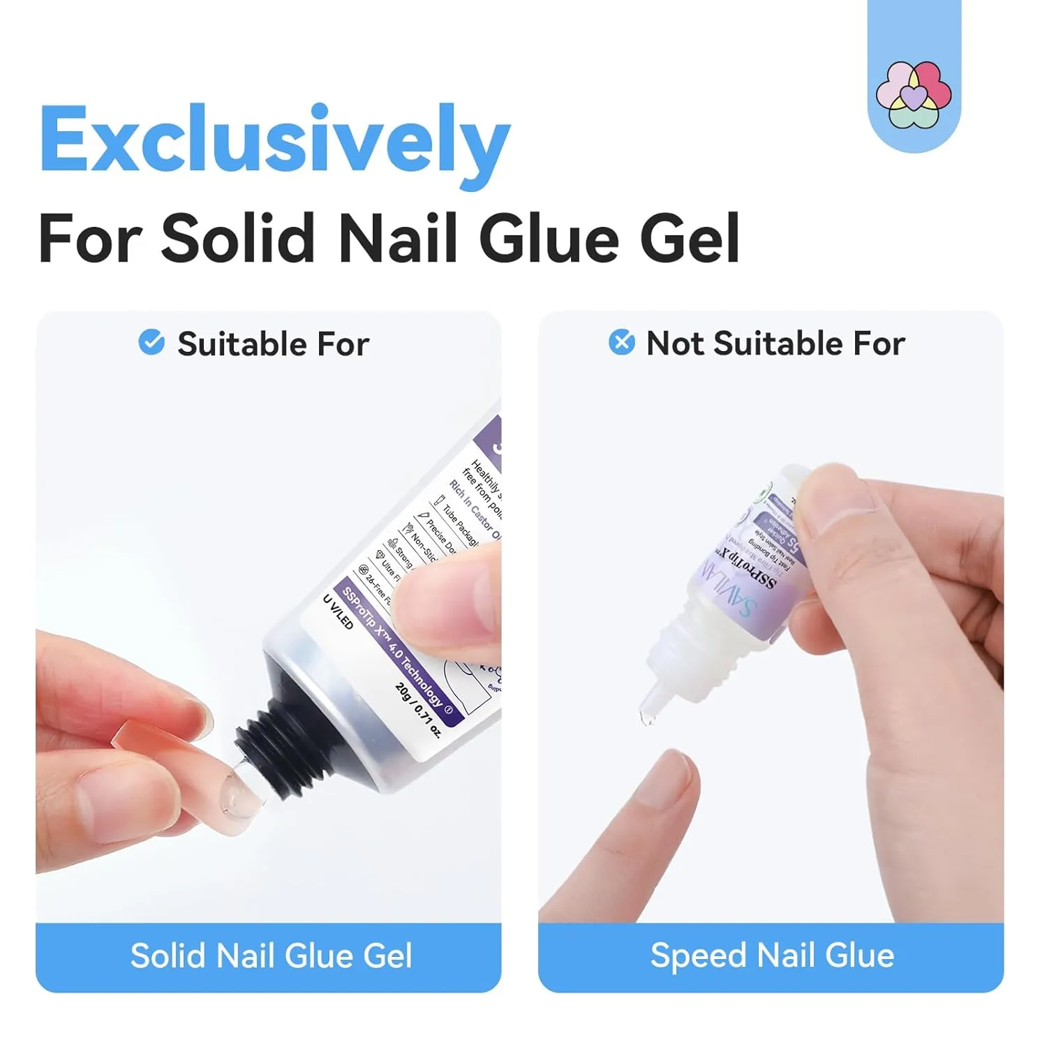 Saviland Penna Solvente Colla Unghie gel solido vitamina E