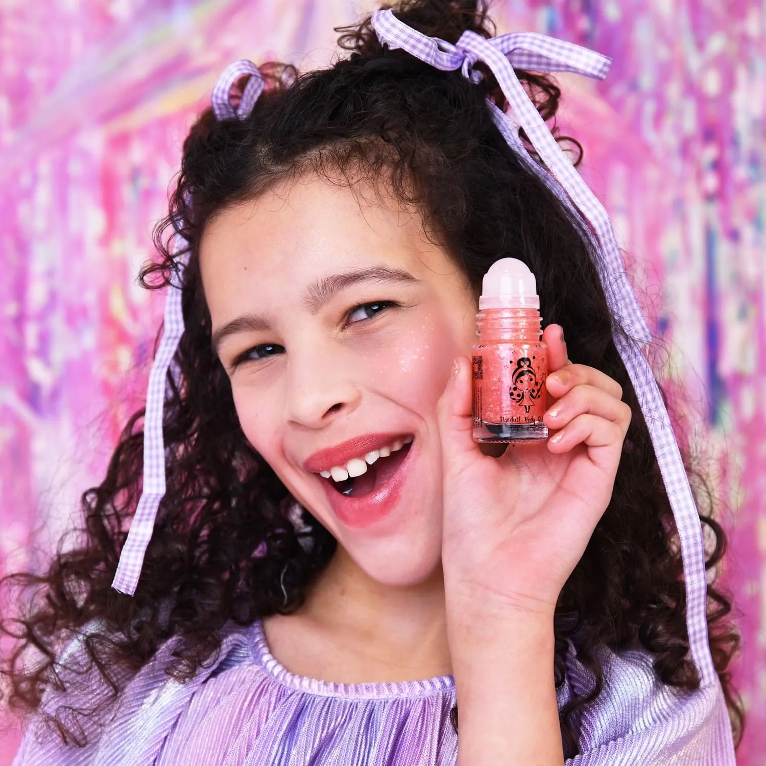 Miss Nella Roll-On Body Shimmer glitter Planet Pink