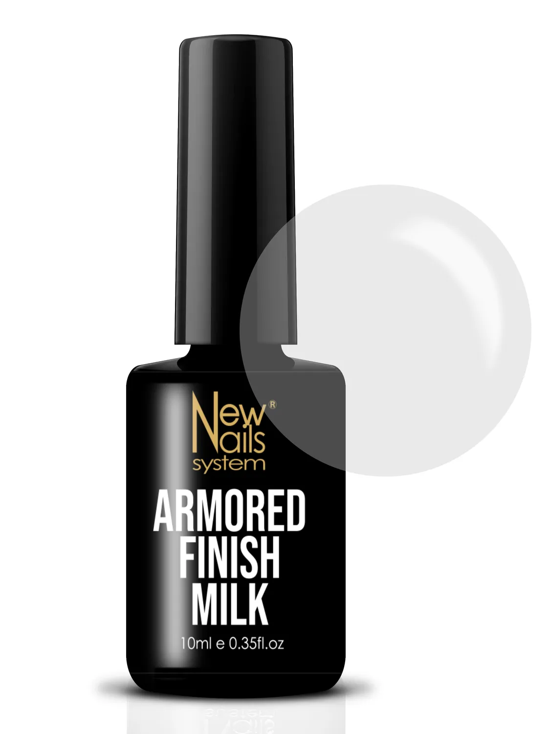 New Nails System Armored Finish Milk top coat bianco latte 10 ml