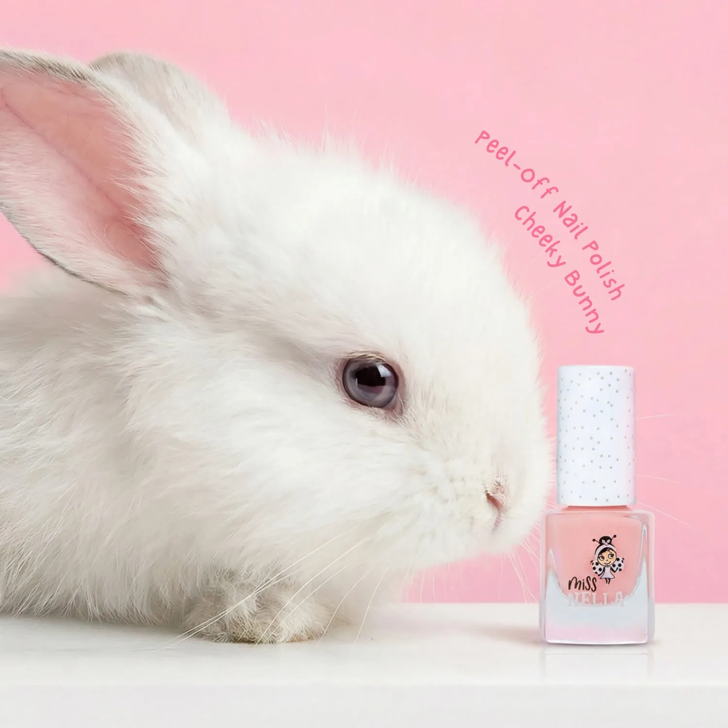 Miss Nella Cheeky Bunny smalto rosa chiaro peel-off