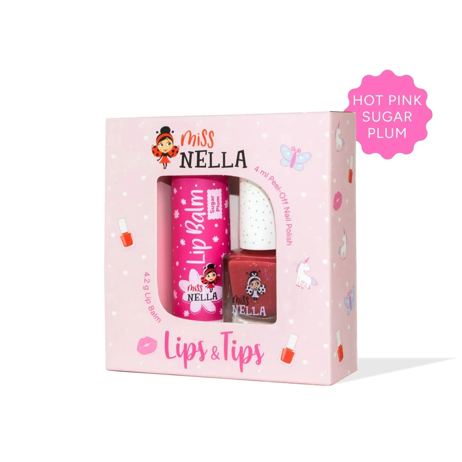 Miss Nella Lips & Tips Duo set smalto bimba Pink Honey Bunny atossico