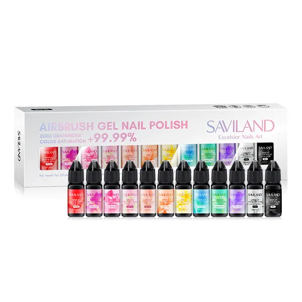 Saviland Airbrush Set 12 smalti gel ombré ad alta coprenza
