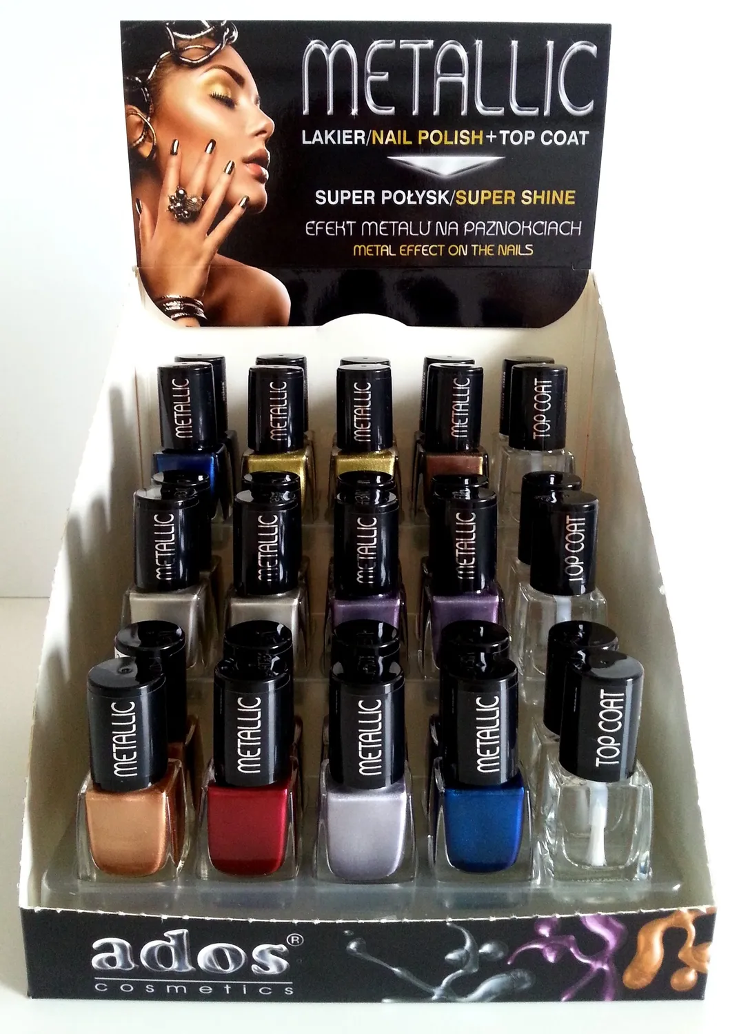 Ados Cosmetics smalto Metallic 9 ml effetto metallizzato
