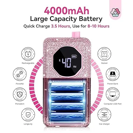 Saviland Diamond Pink Fresa per Unghie 40000RPM Tipo-C