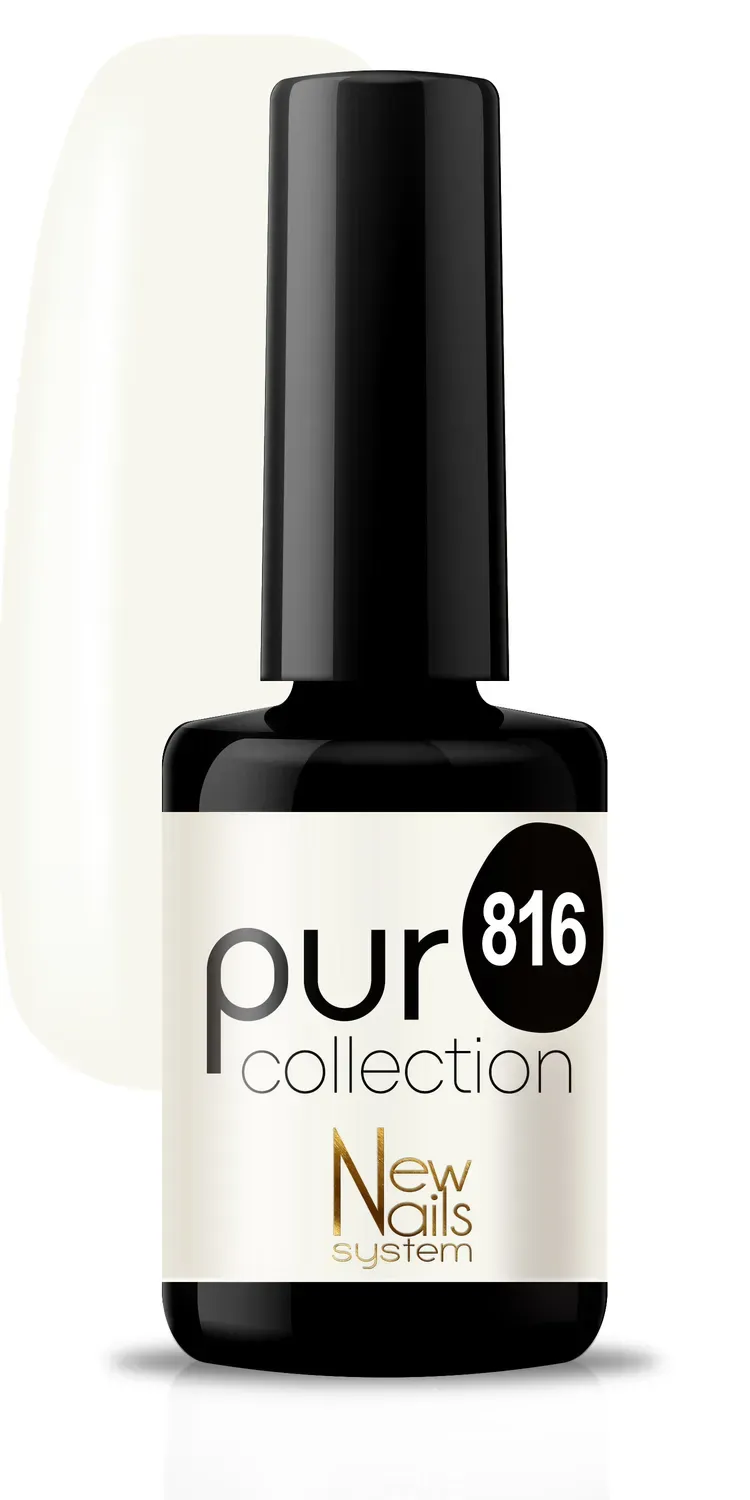 New Nails System Black & White 816 smalto semipermanente bianco