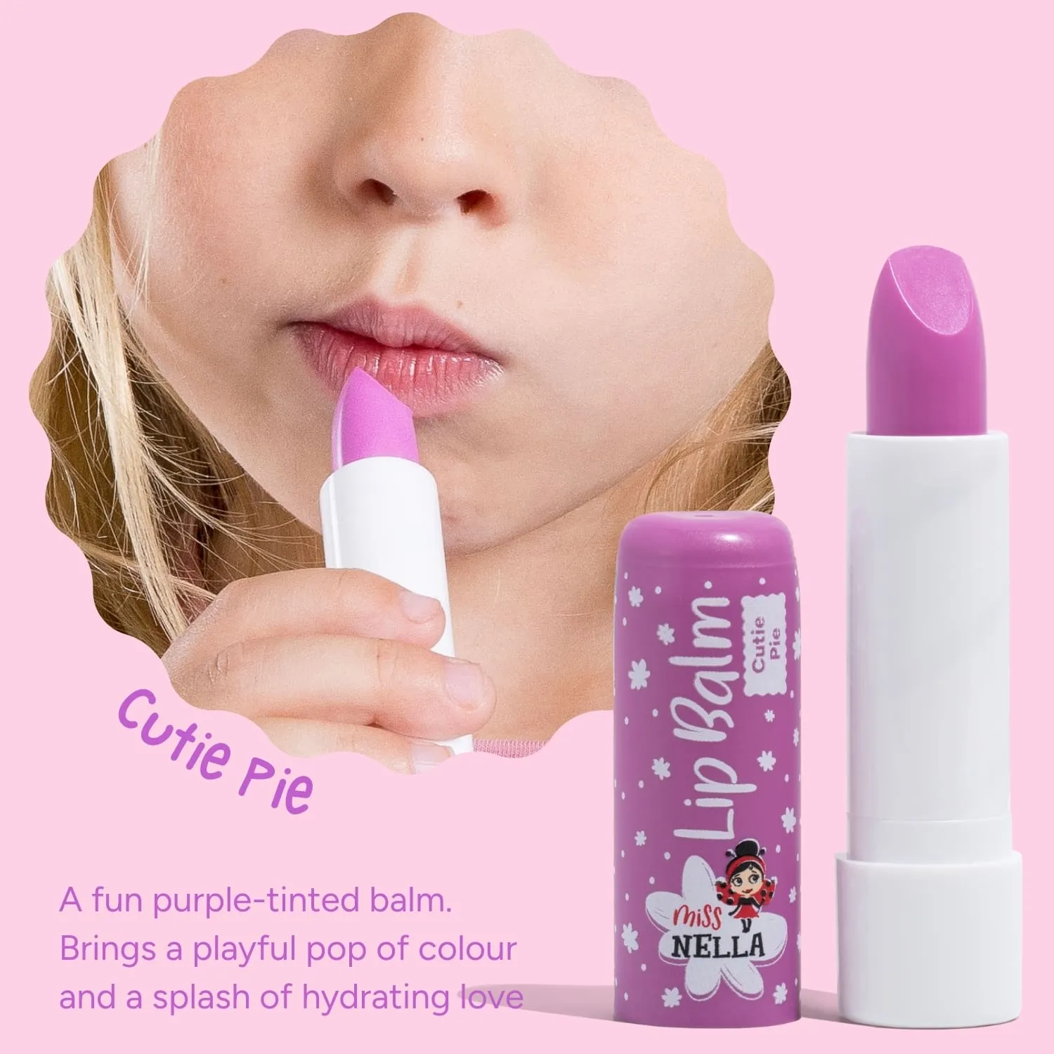 Miss Nella Cutie Pie balsamo labbra viola idratante 14 g