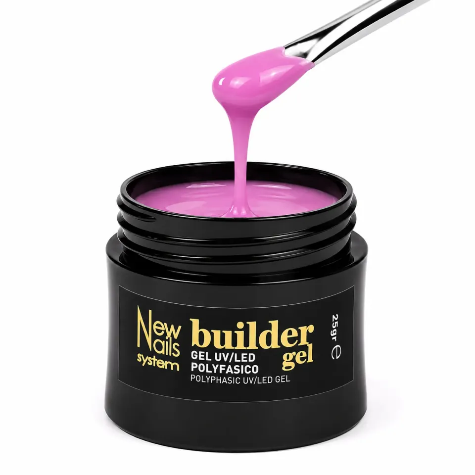 New Nails System Strawberry Macarons gel costruttore 25 g rosa