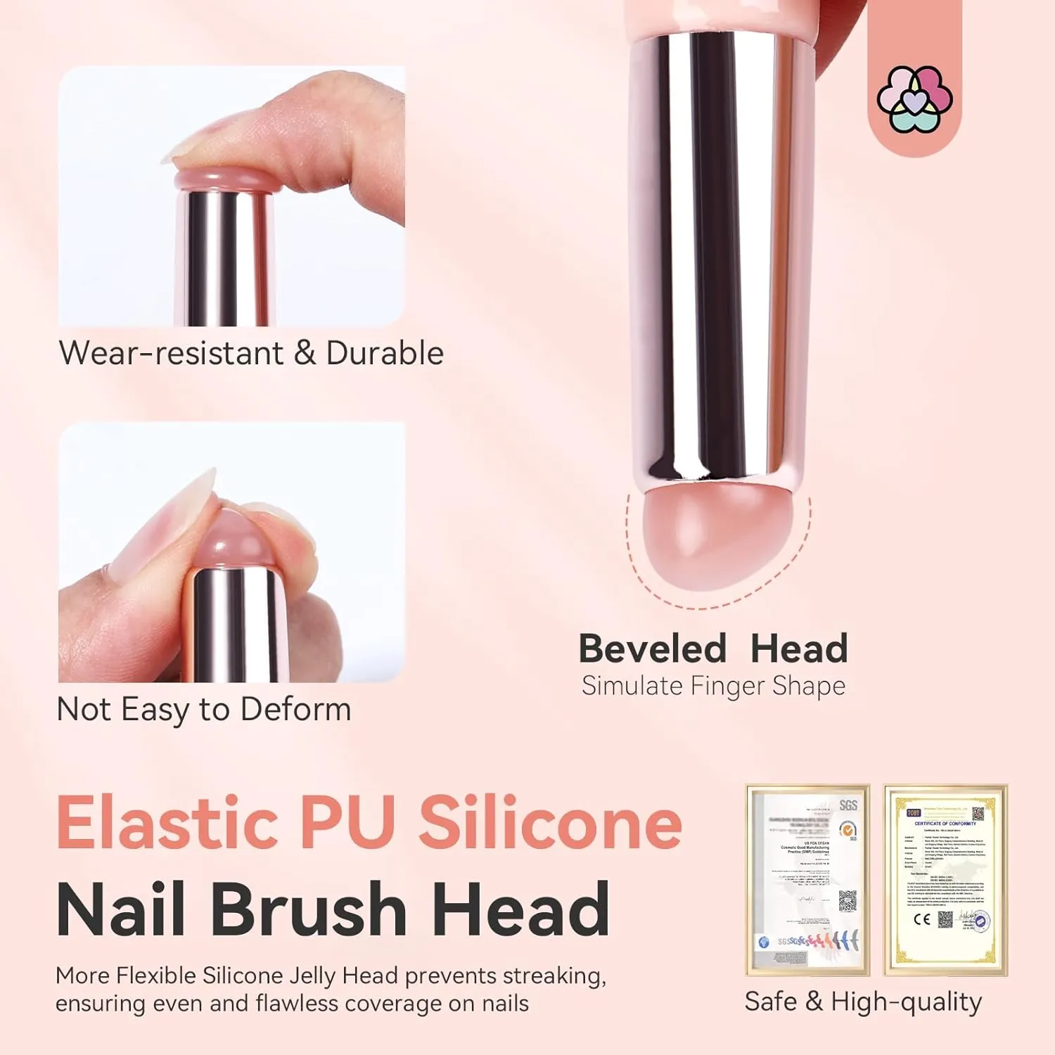 Saviland Ombre Set 2 Pennelli Silicone Nail Art sfumature precise