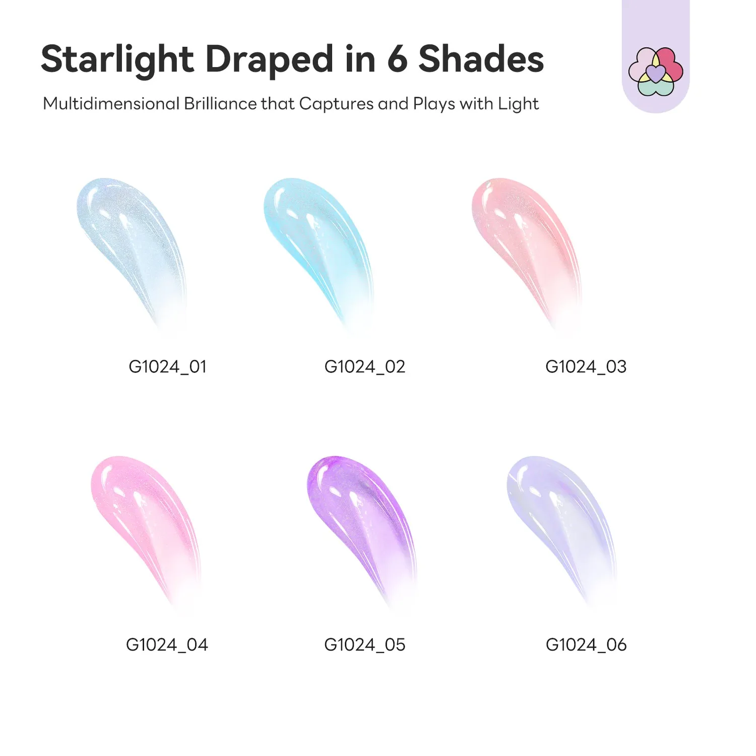 Saviland Fine Shimmer kit polygel 6 colori shimmer