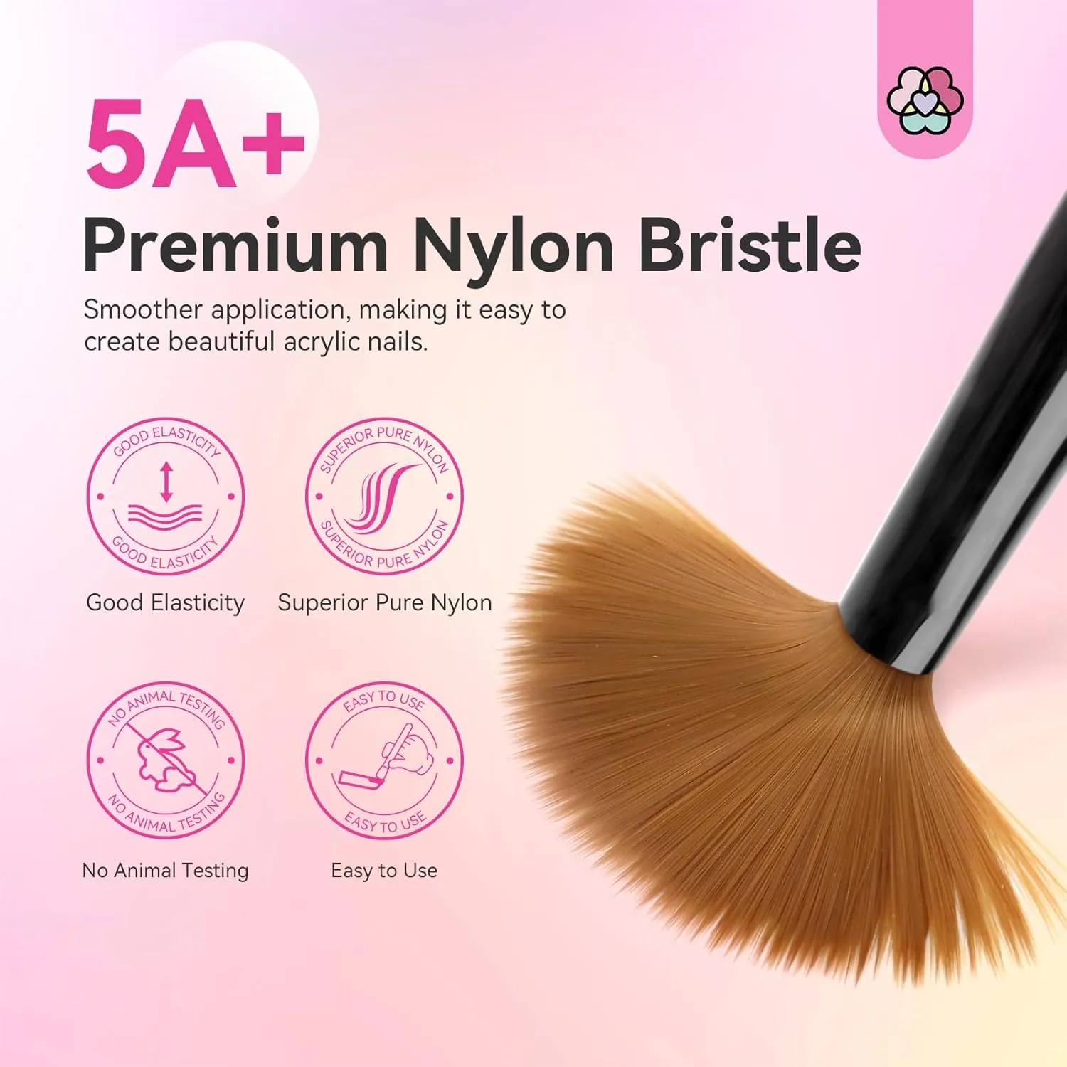 Saviland Set 3 Pennelli Unghie Acriliche 8 10 14 Nylon