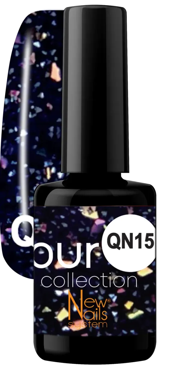 New Nails System Queens QN15 smalto semipermanente champagne glitter