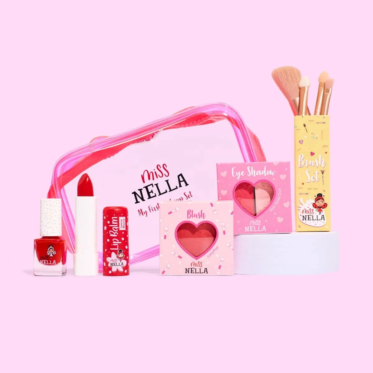 Miss Nella Rose Beauty Bag set trucco bimba borsetta rosa