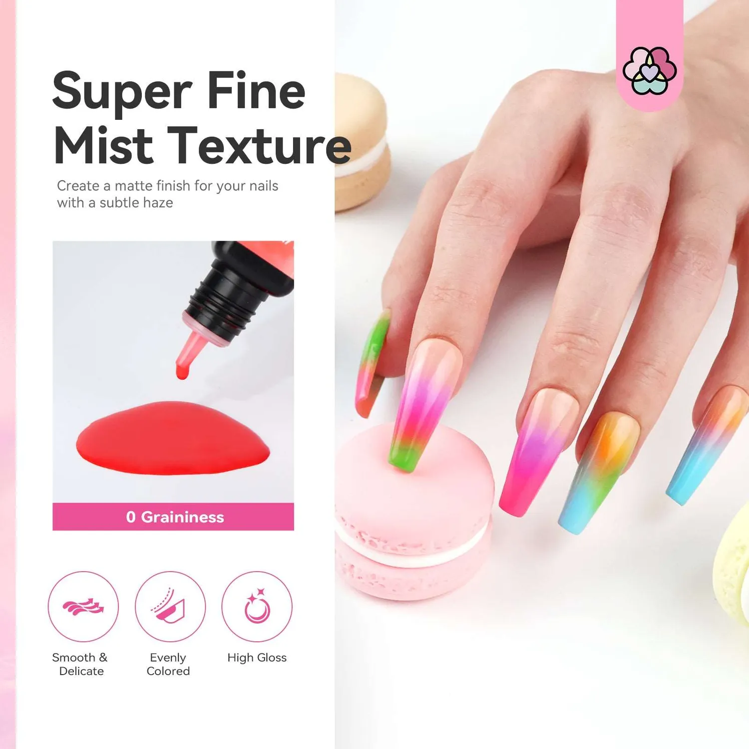 Saviland Airbrush Set 12 smalti gel ombré ad alta coprenza