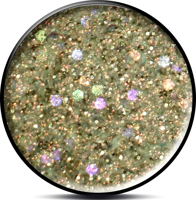 New Nails System EG06 Happy Gold ombretto glitter cialda