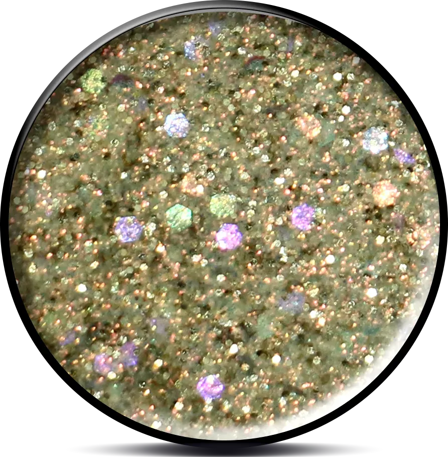 New Nails System EG06 Happy Gold ombretto glitter cialda