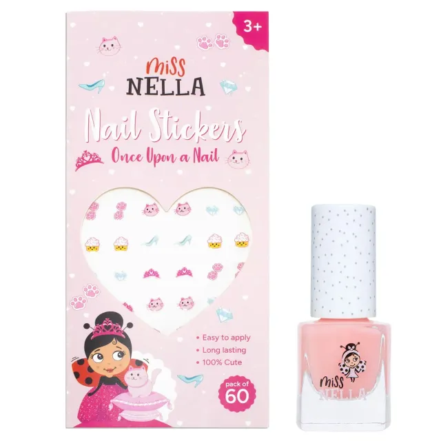 Miss Nella Stick n' Shine set smalto bimba + sticker unghie