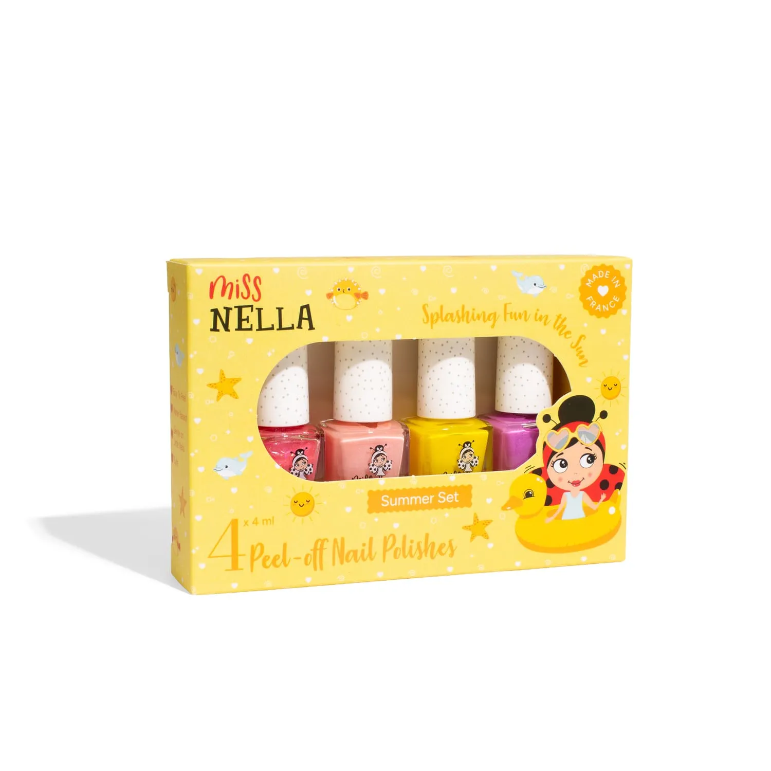 Miss Nella smalto bambini peel-off set 4 pezzi atossico