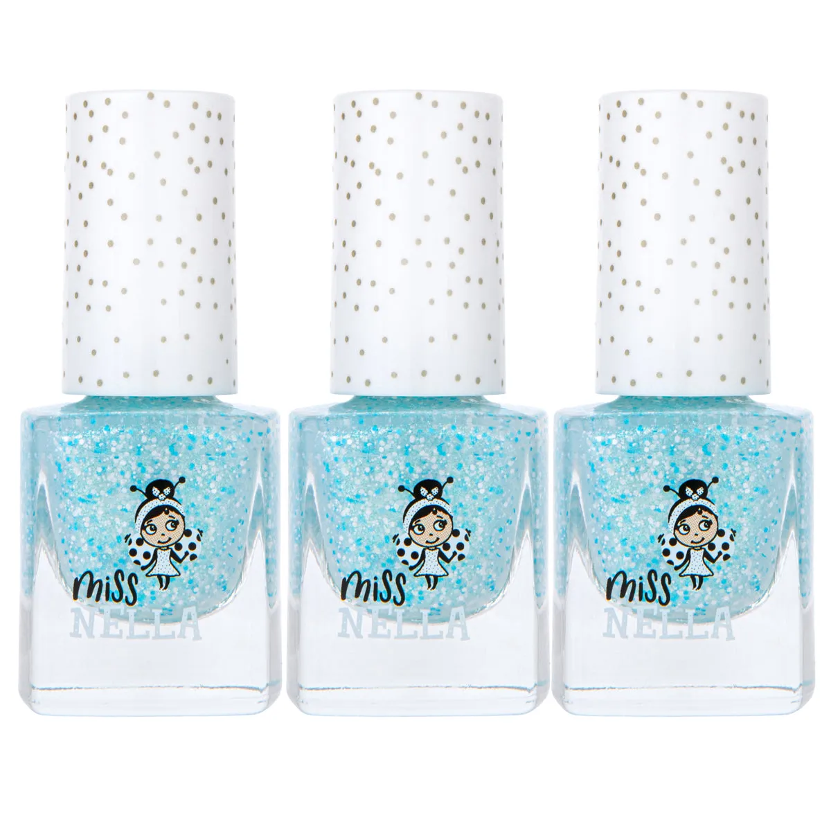 Miss Nella MN52 Once Upon A Time smalto azzurro glitter peel off