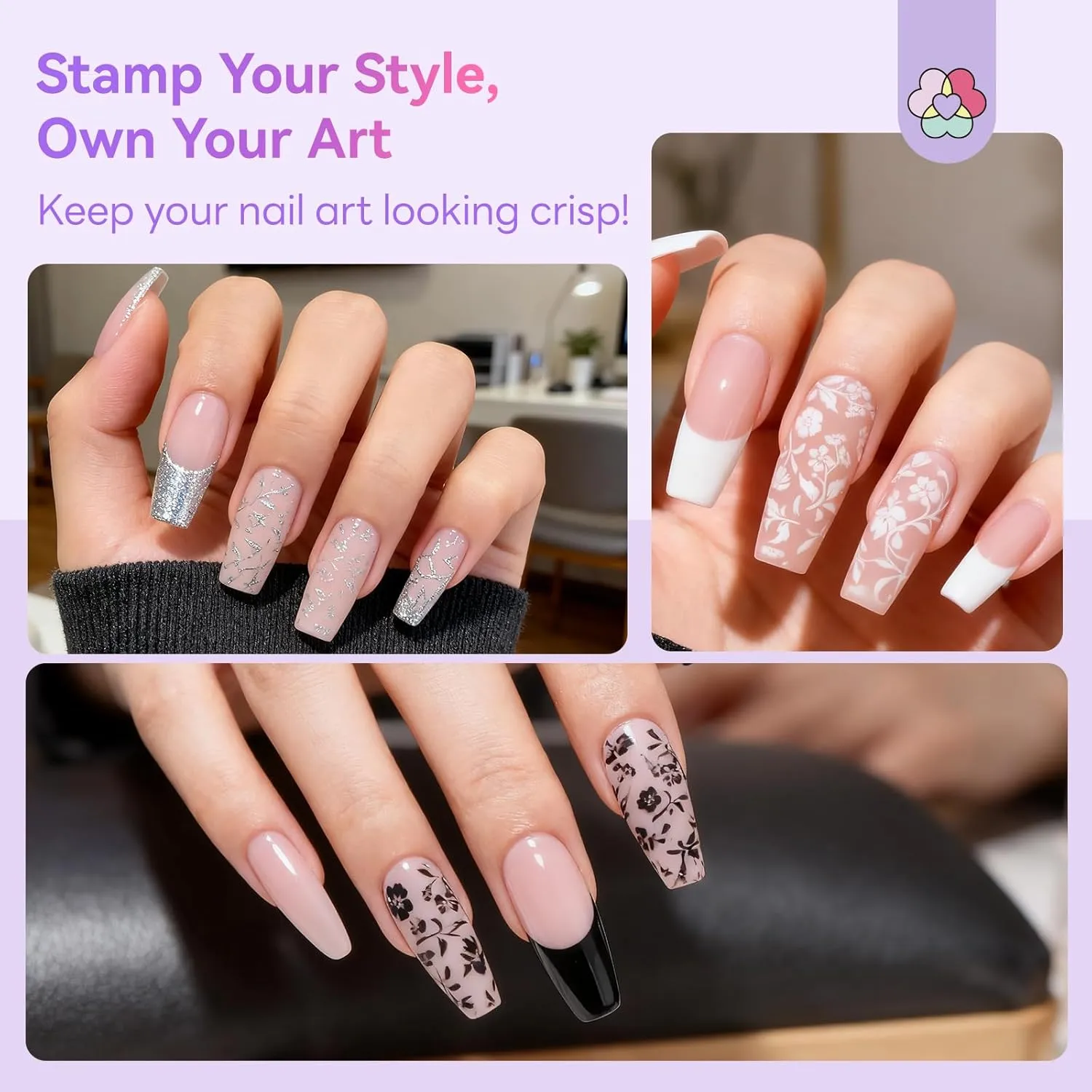 Saviland Stamping Kit 6 Smalti Gel + Timbro french