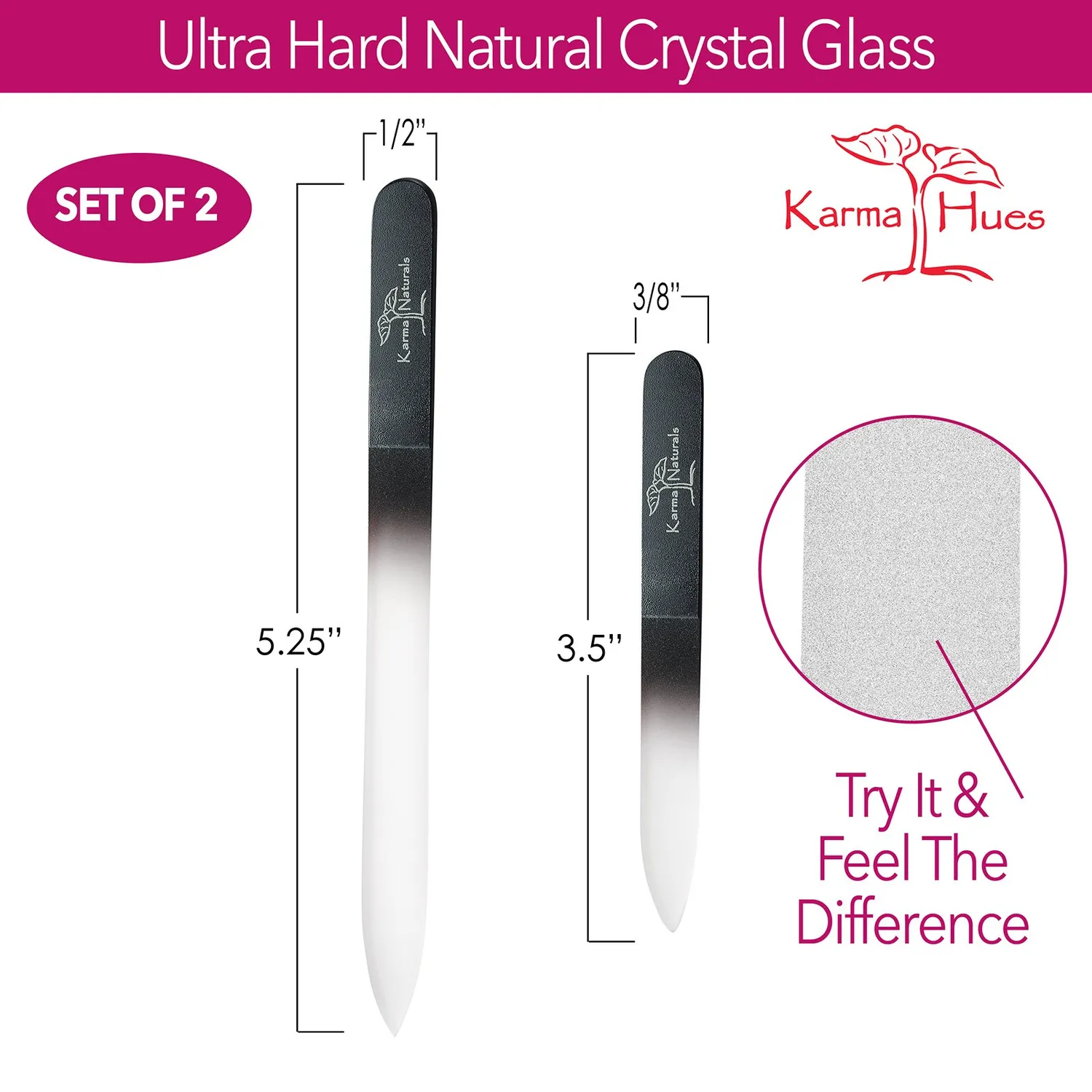 Karma Organic lima unghie vetro doppia superficie