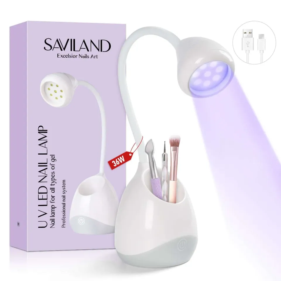 Saviland Mini Lampada Unghie UV LED 36W Portatile