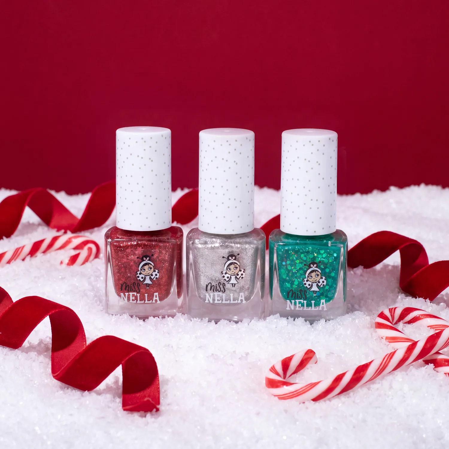 Miss Nella Festive Trio set 3 smalti glitter Natale
