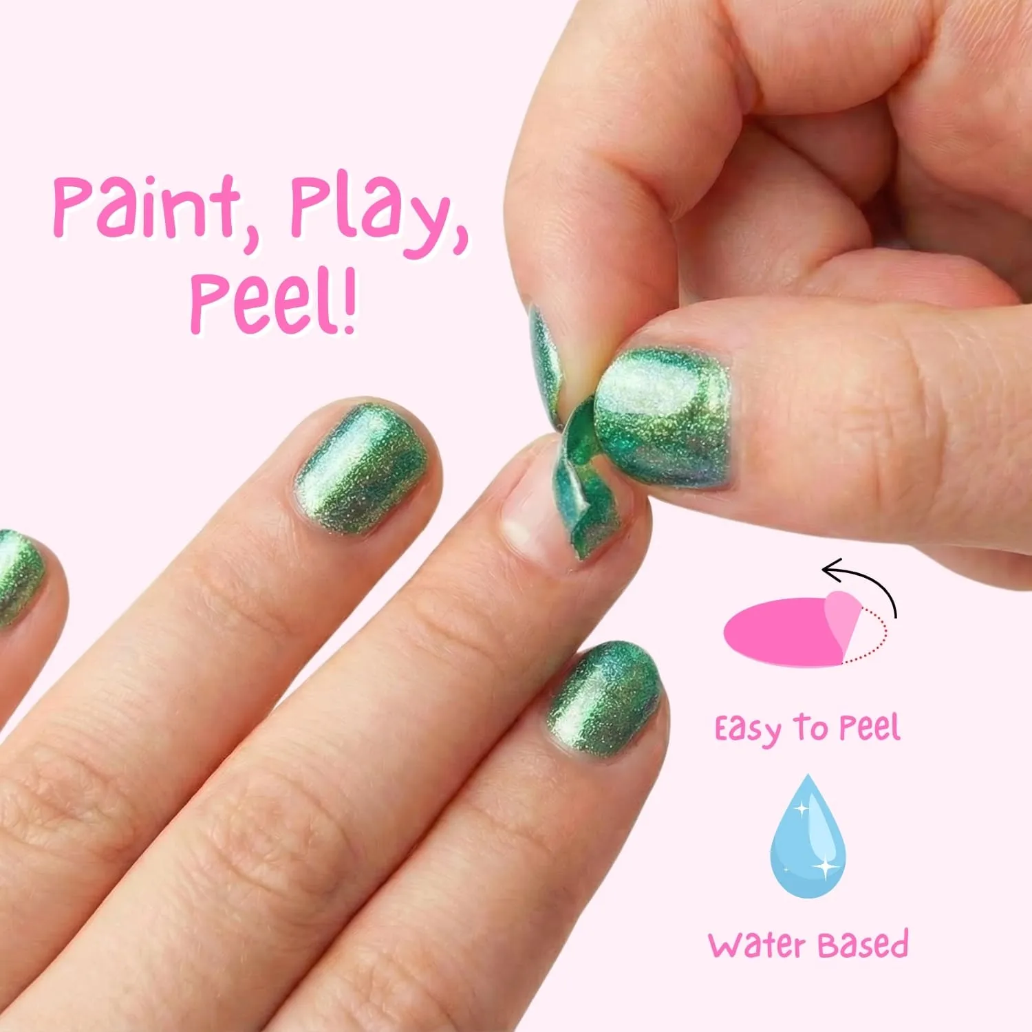 Miss Nella MN39 Alien Poo smalto peel off verde cromo coprente