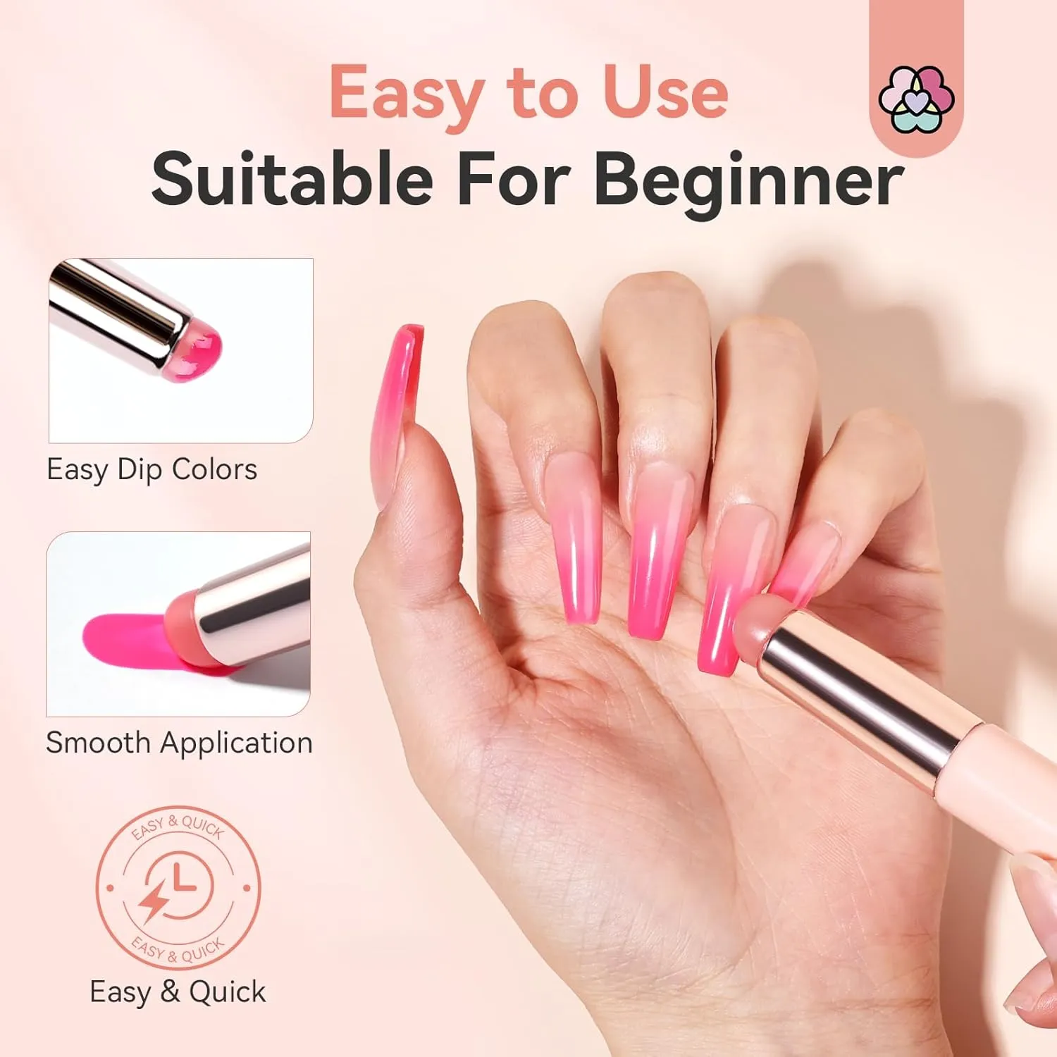 Saviland Ombre Set 2 Pennelli Silicone Nail Art sfumature precise