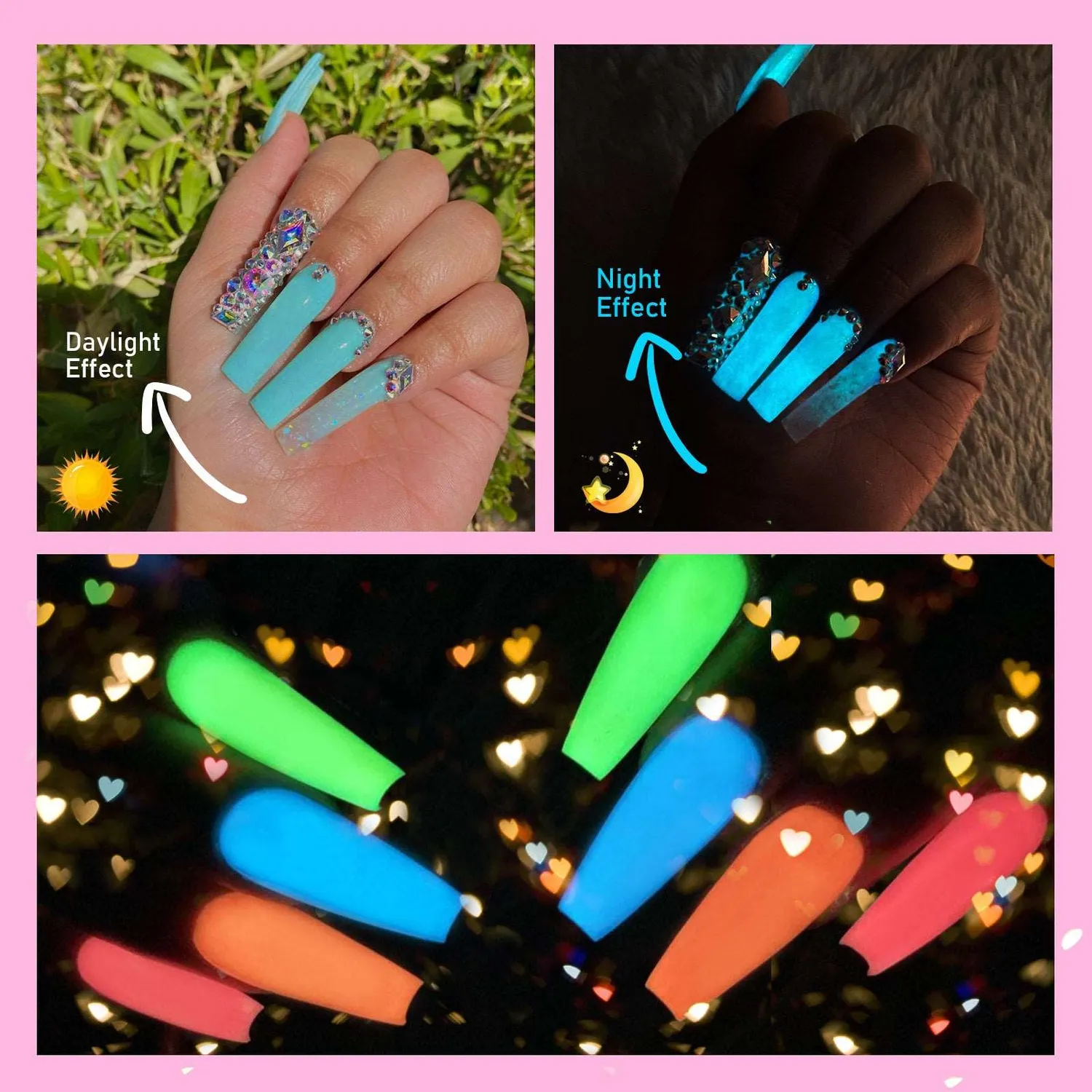 Saviland Glow Gel Smalto 12x7,5ml Fluorescente Notte
