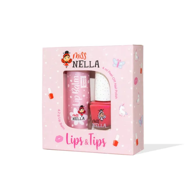Miss Nella Lips Tips Duo smalto balsamo Marshmallow Honey