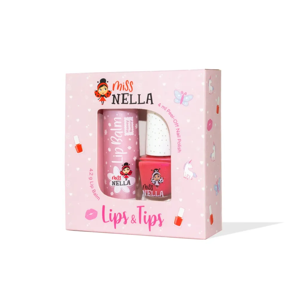 Miss Nella Lips Tips Duo smalto balsamo Marshmallow Honey
