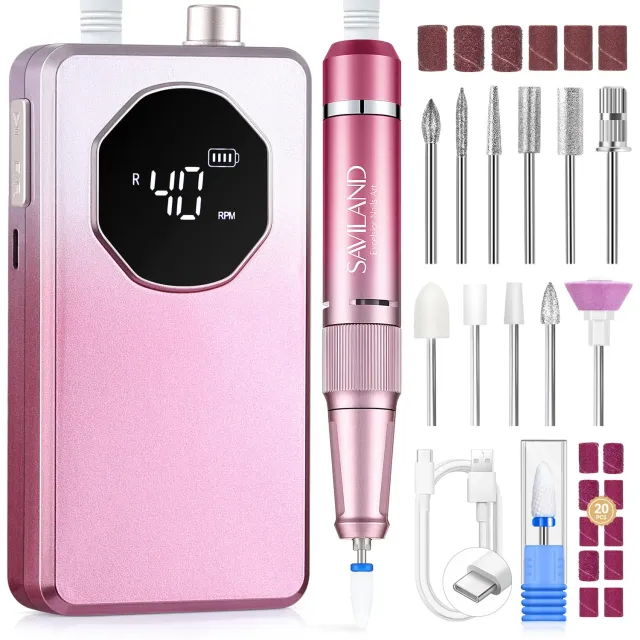 Saviland Gradient Pink Fresa Unghie 40000RPM 4000mAh