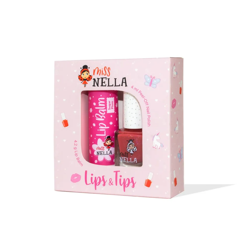Miss Nella Lips & Tips Duo smalto labbra Sugar Hugs Sugar Plum