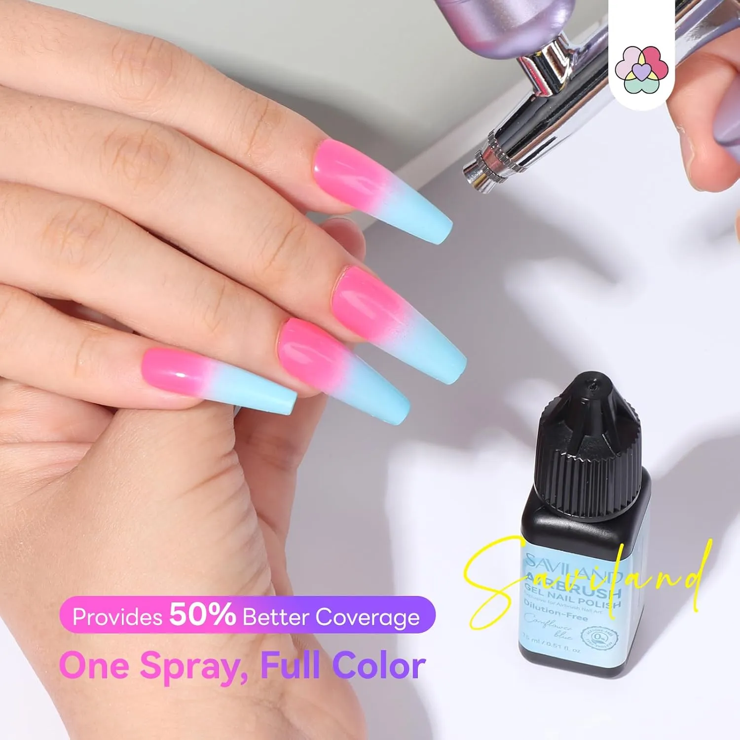 Saviland Macaron 12 colori gel airbrush nail art