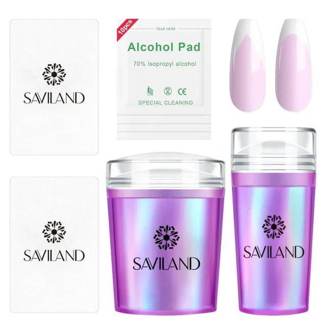 Saviland French Tip timbro unghie french 5 pezzi silicone