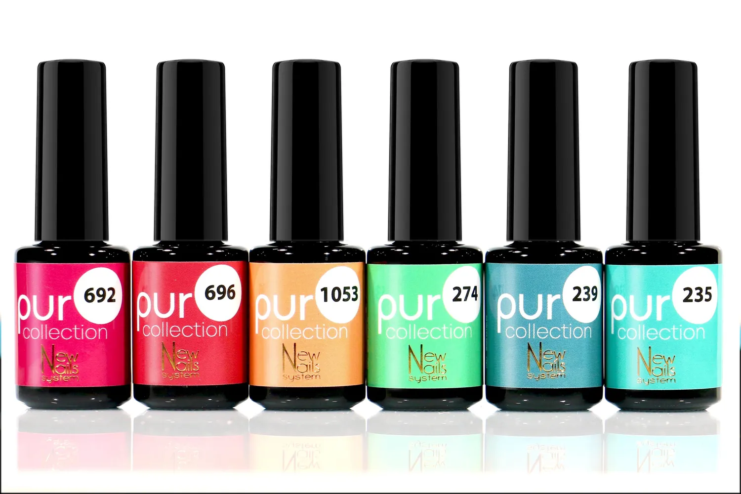 New Nails System Popart set 6 smalti colorati UV/LED