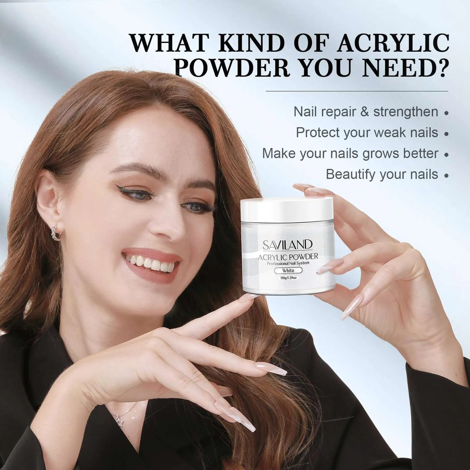 Saviland Polvere Acrilica bianca white 120g professionale